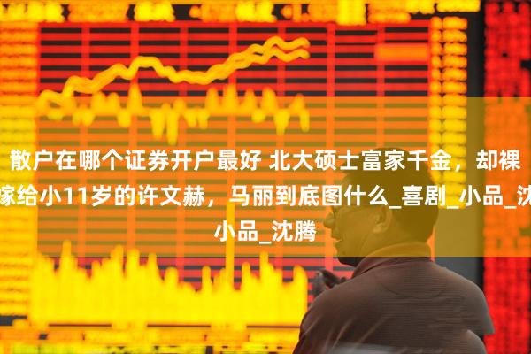 散户在哪个证券开户最好 北大硕士富家千金，却裸婚嫁给小11岁的许文赫，马丽到底图什么_喜剧_小品_沈腾